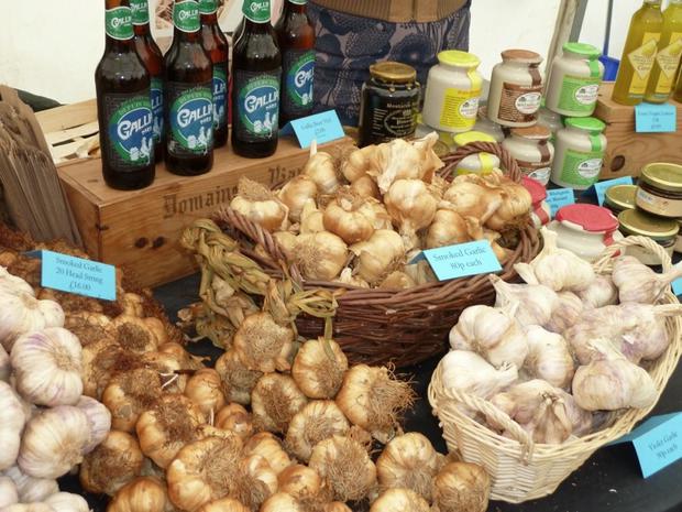 A selection of local produce at Mold Food & Drink Festival Lyons Ruthin caravan Holiday Park.