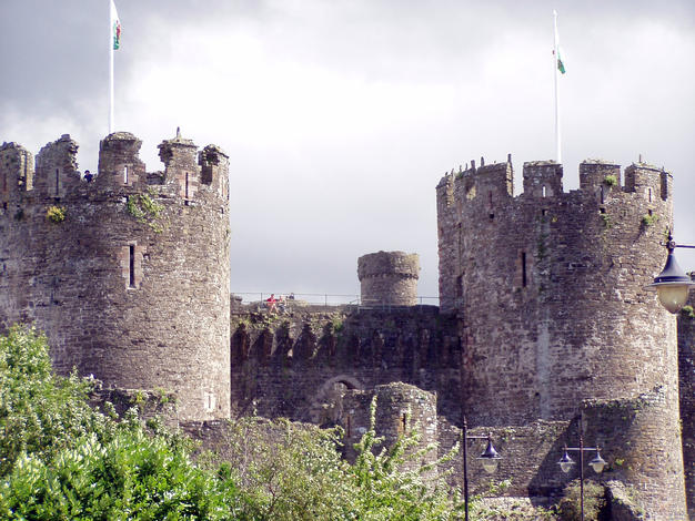 Conwy castle, neighbouring the Plas Mawr.